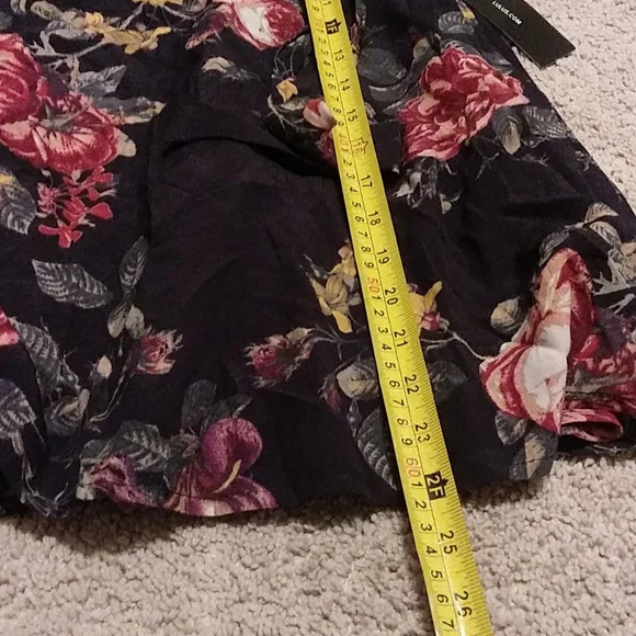 Lulus Strapless Navy Floral Mini Dress Size XS - Picture 9 of 14